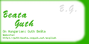 beata guth business card